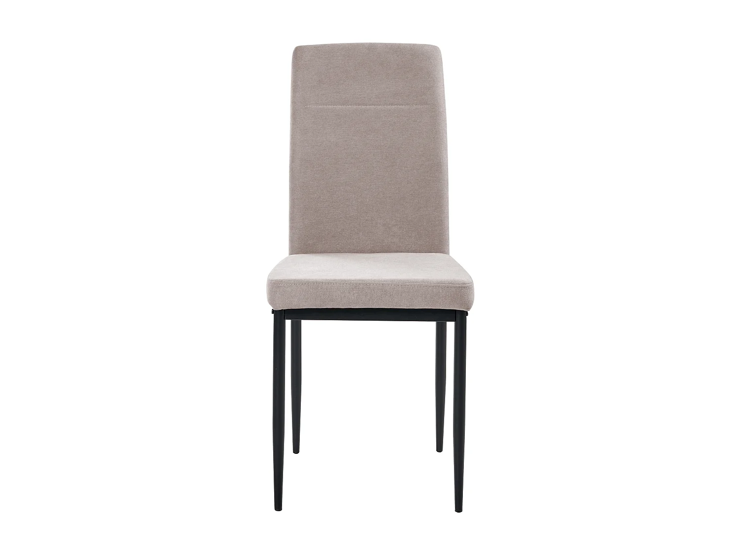 Lot de 4 chaises de salle à manger RINER Tissu Taupe