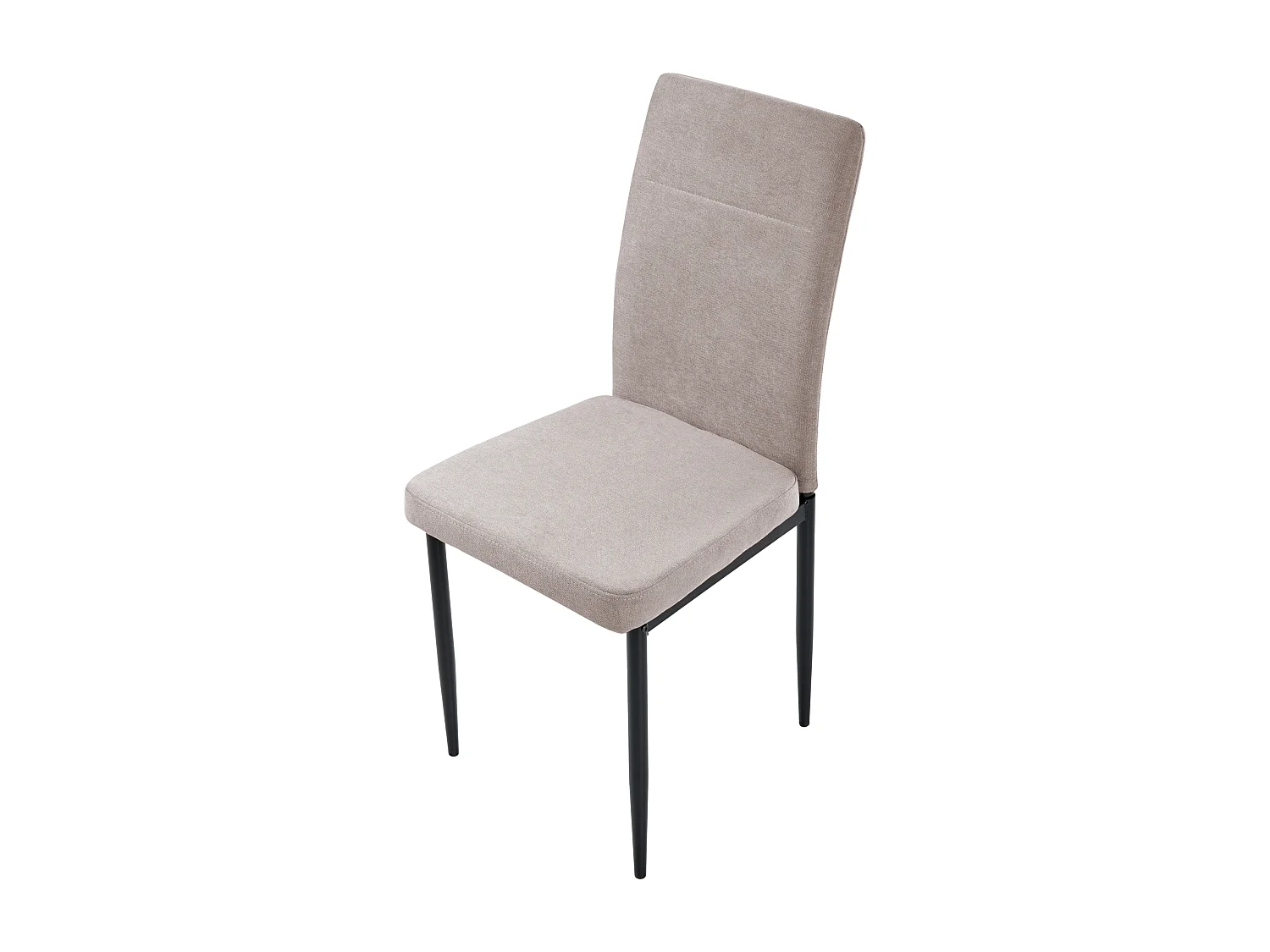 Lot de 4 chaises de salle à manger RINER Tissu Taupe