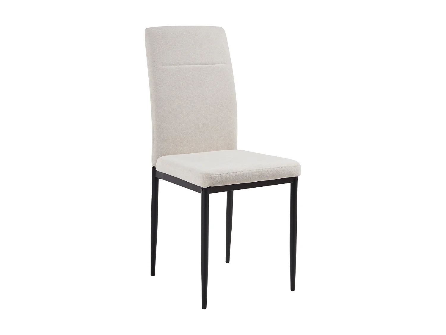 Lot de 4 chaises de salle à manger RINER Tissu Beige clair