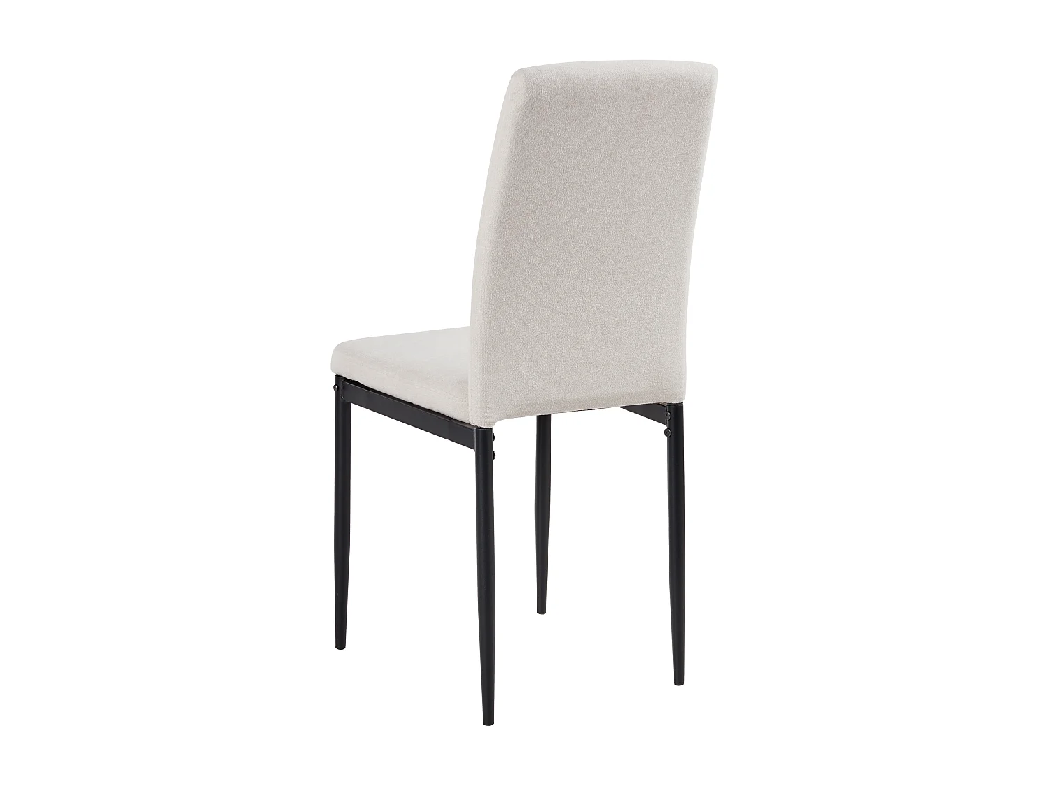 Lot de 4 chaises de salle à manger RINER Tissu Beige clair