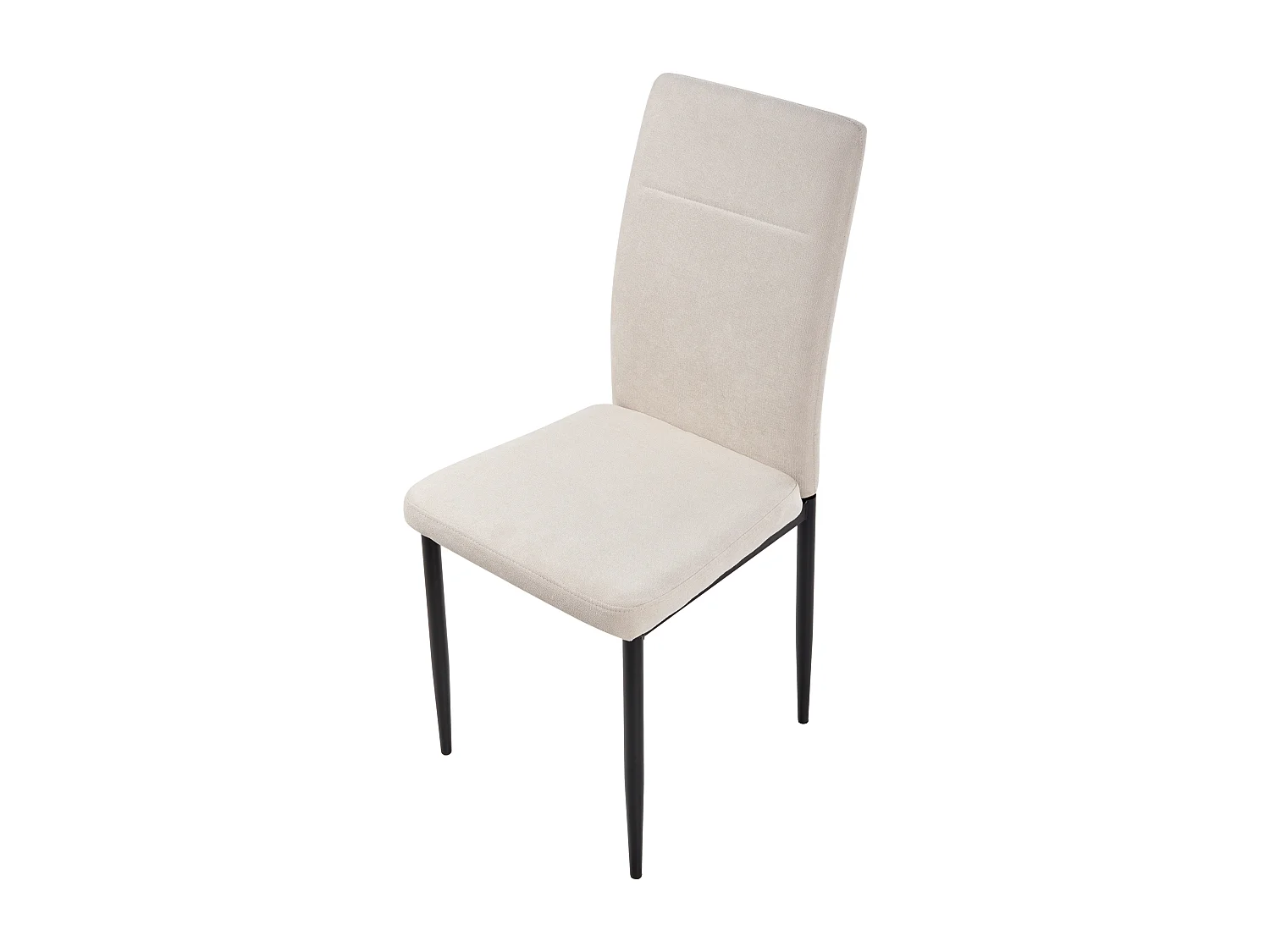 Lot de 4 chaises de salle à manger RINER Tissu Beige clair