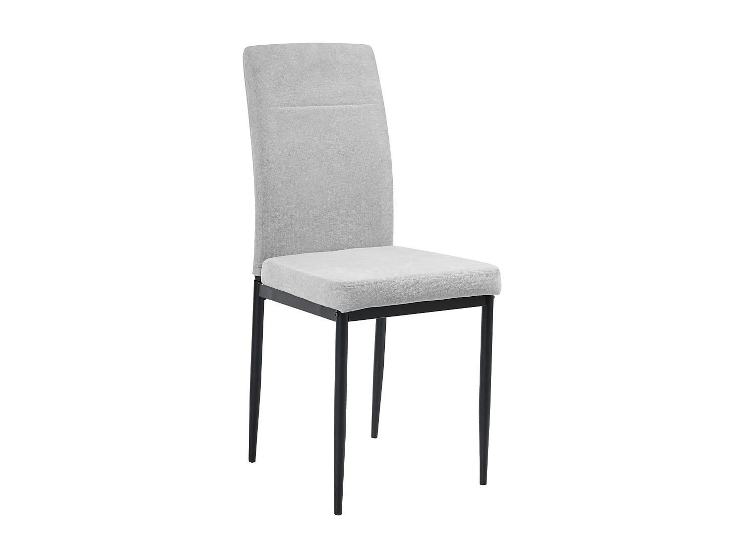 Lot de 4 chaises de salle à manger RINER Tissu Gris