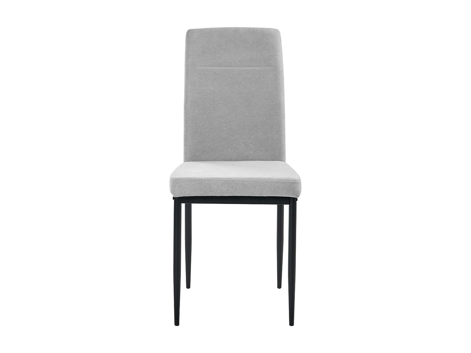 Lot de 4 chaises de salle à manger RINER Tissu Gris