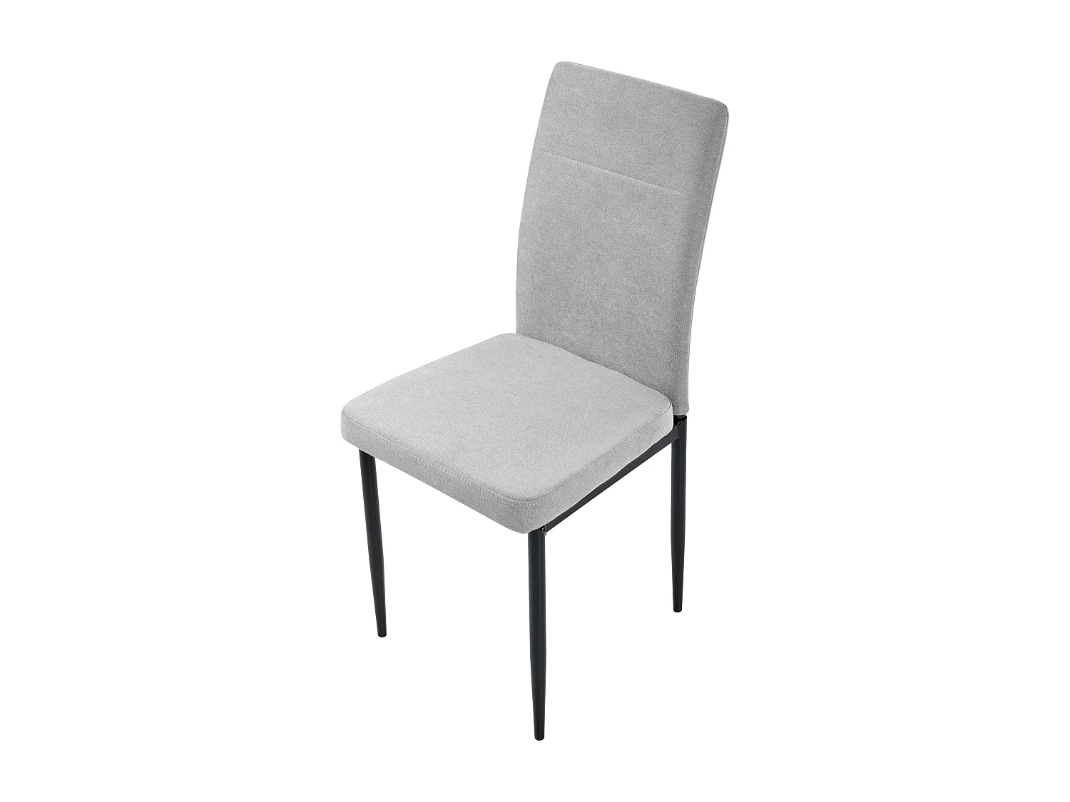 Lot de 4 chaises de salle à manger RINER Tissu Gris