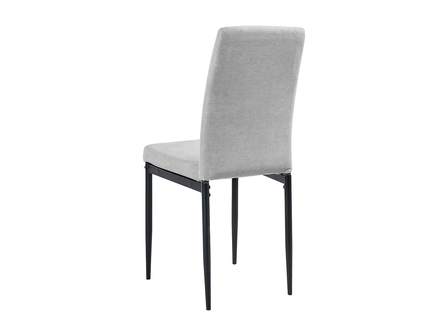 Lot de 4 chaises de salle à manger RINER Tissu Gris