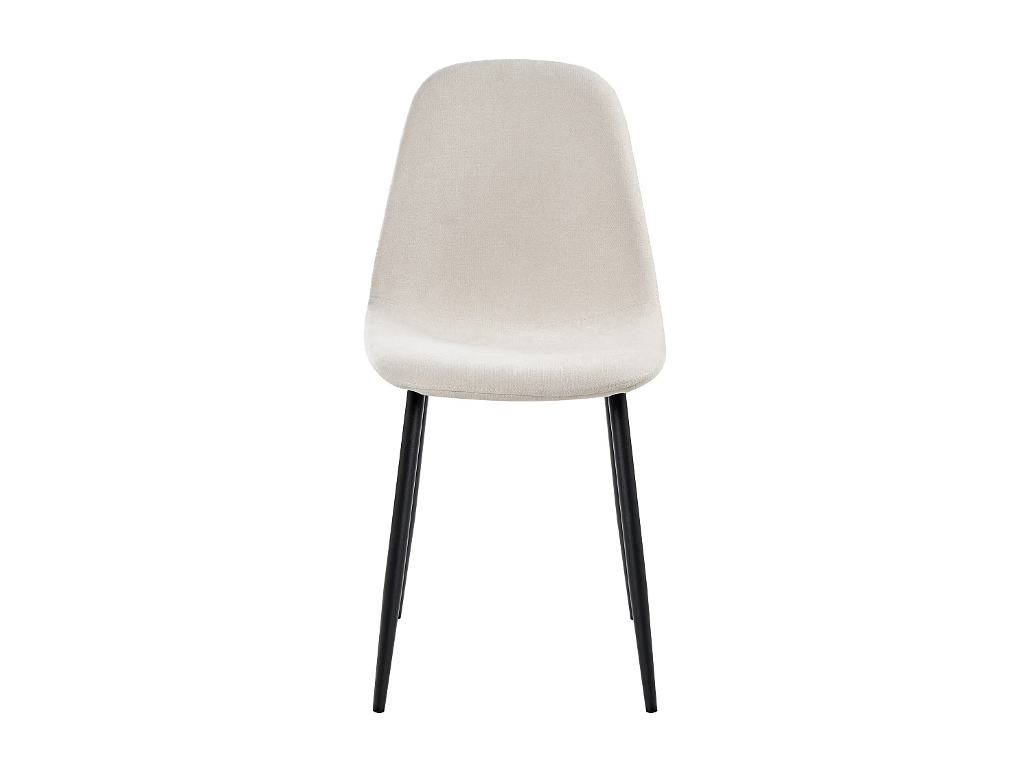 Lot de 4 chaises de salle à manger CRANDALL Tissu Beige clair