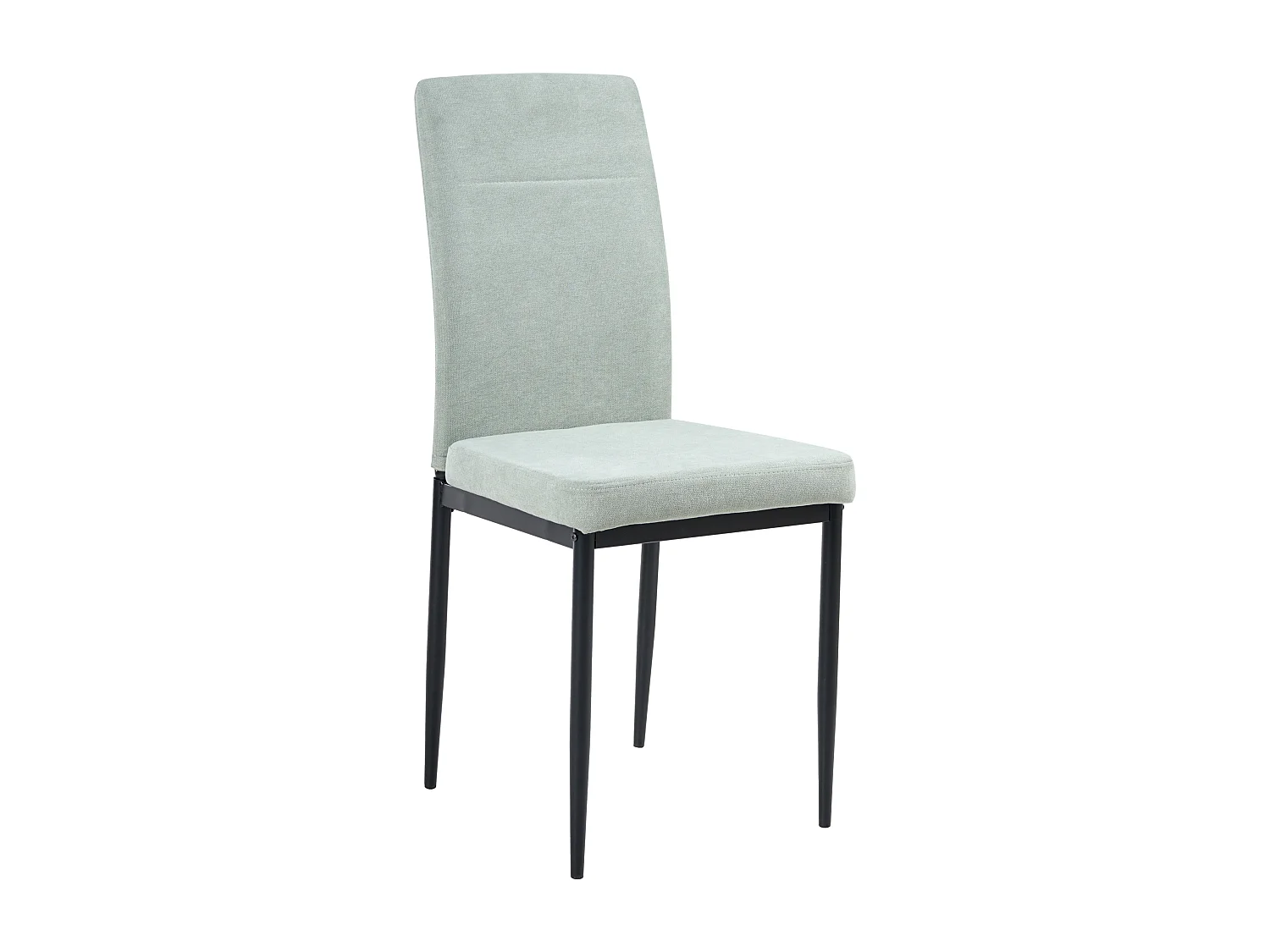 Lot de 4 chaises de salle à manger RINER Tissu Vert clair