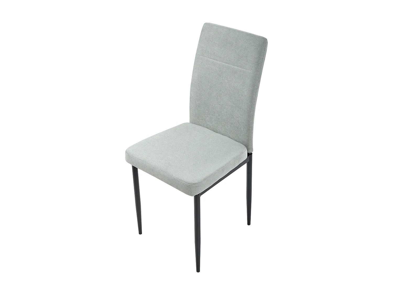 Lot de 4 chaises de salle à manger RINER Tissu Vert clair