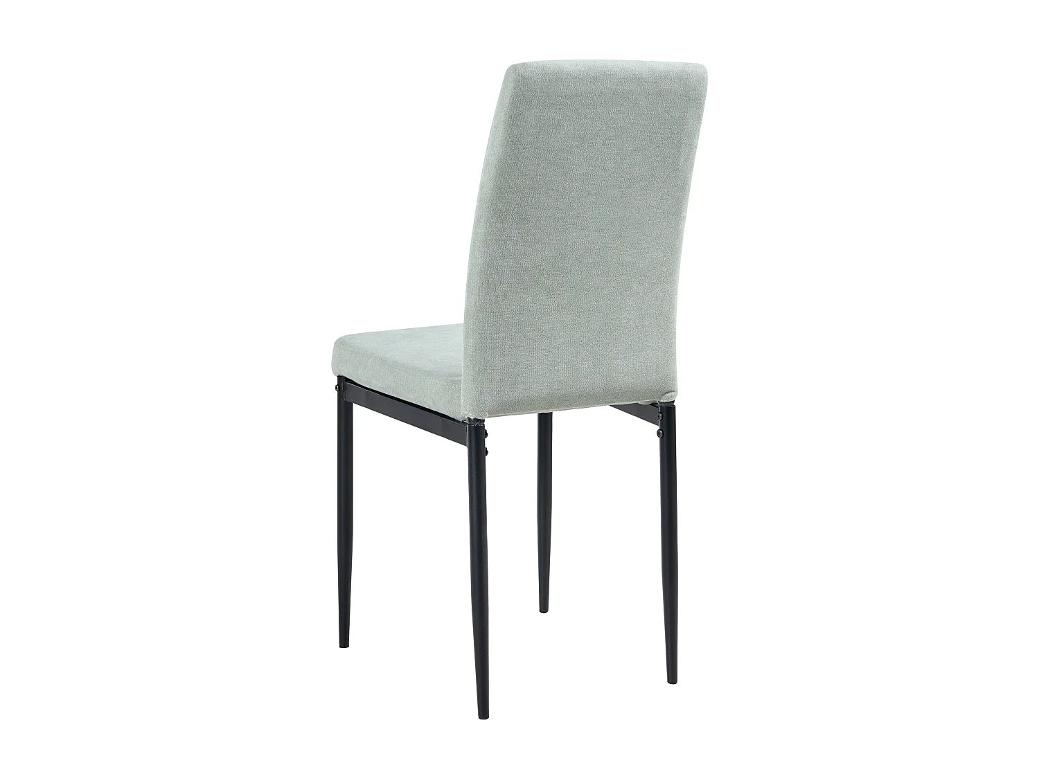 Lot de 4 chaises de salle à manger RINER Tissu Vert clair