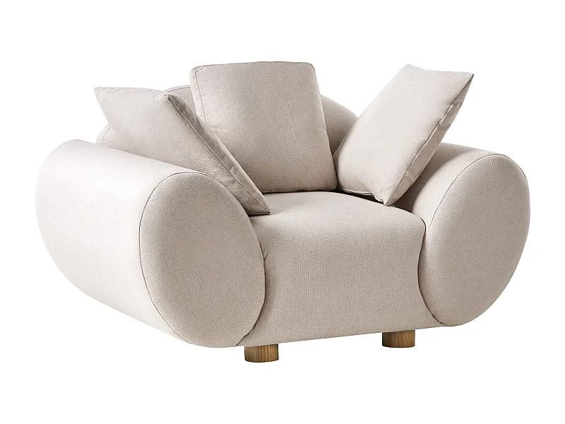 Fauteuil RINGEL avec coussins Tissu Beige clair