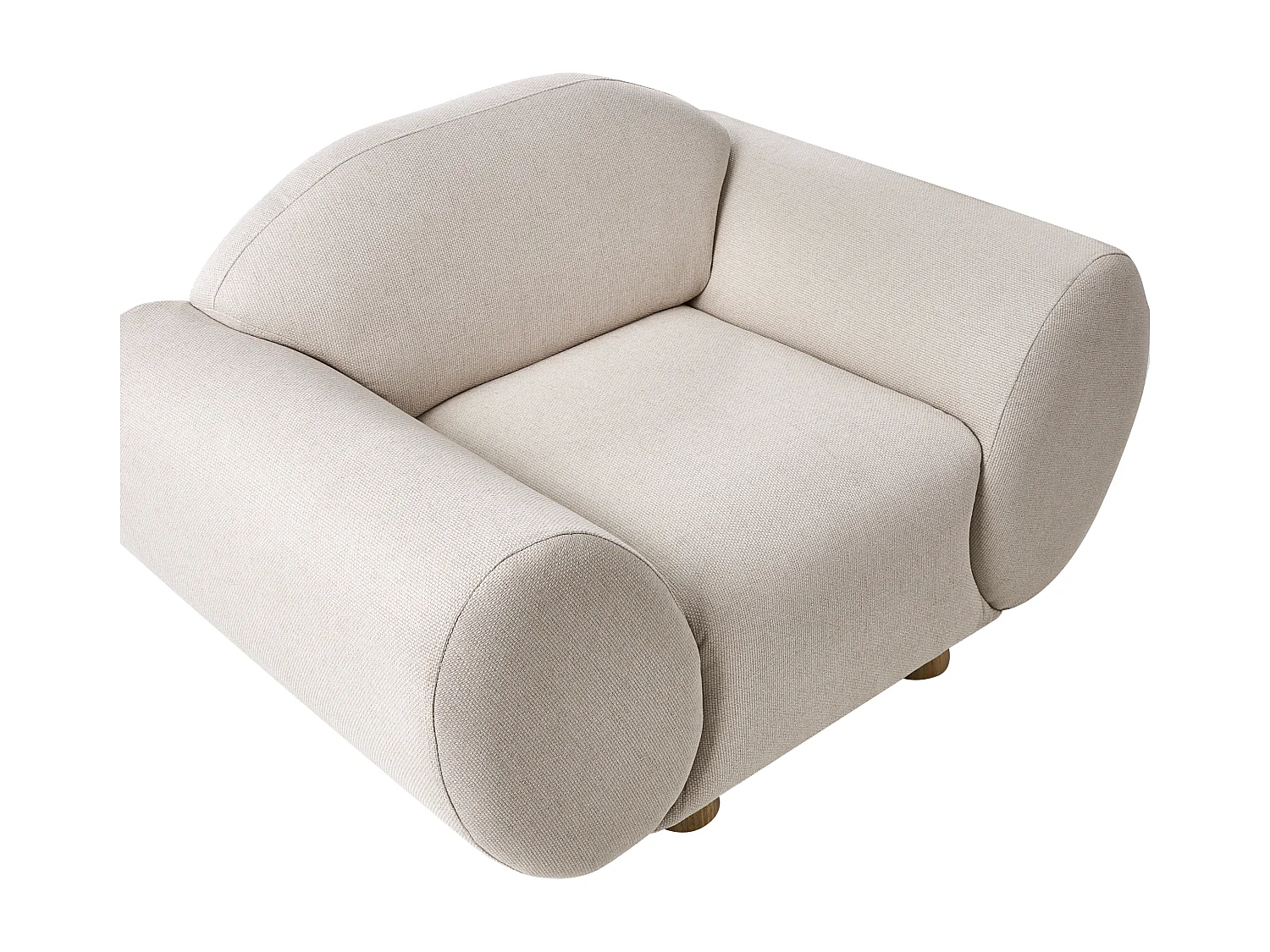 Fauteuil RINGEL avec coussins Tissu Beige clair