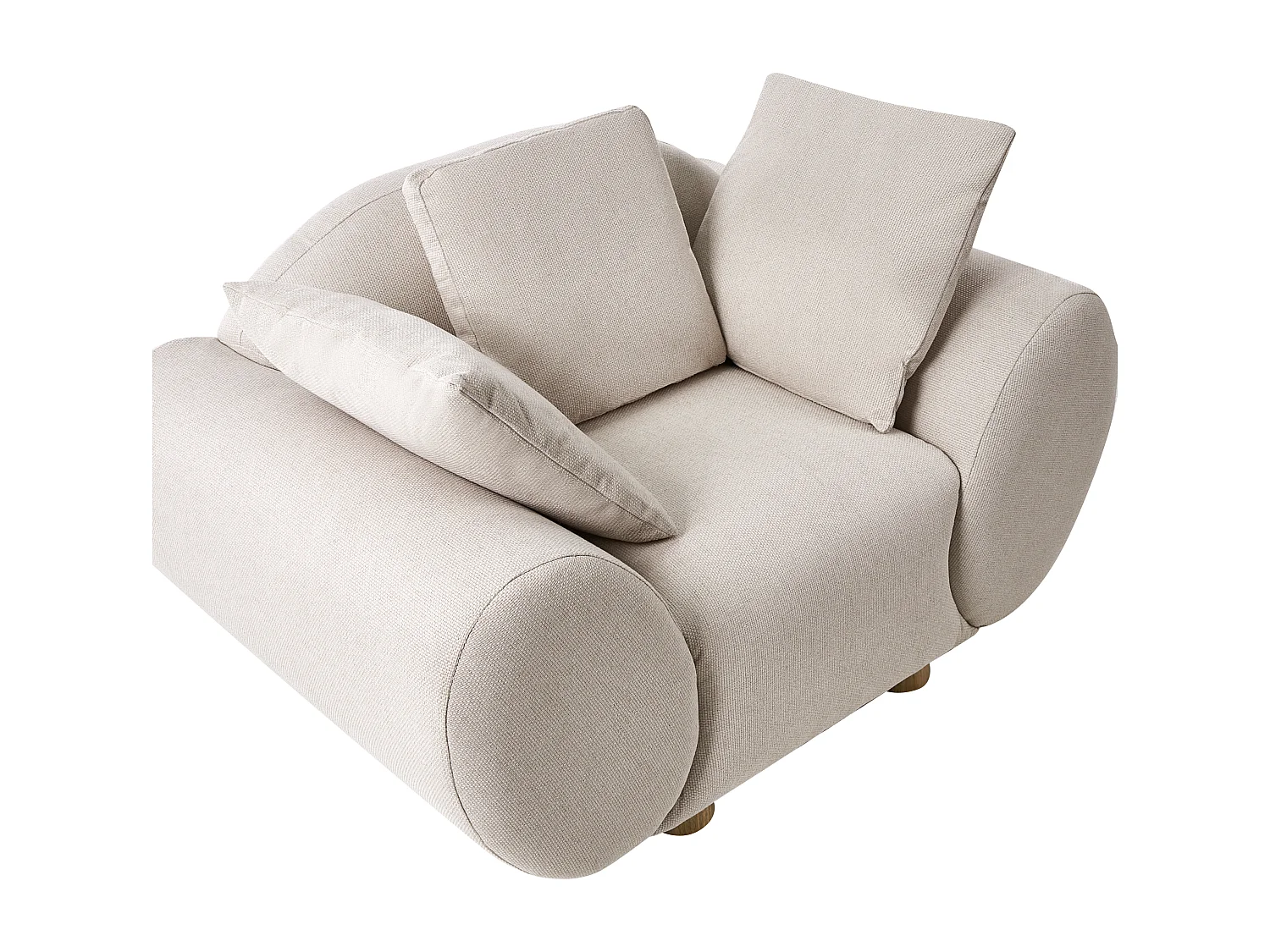 Fauteuil RINGEL avec coussins Tissu Beige clair