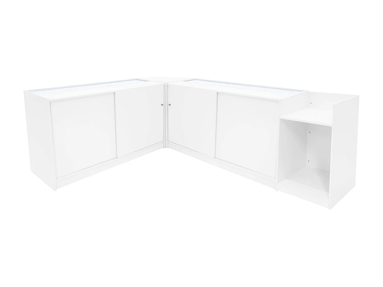 Comptoirs de Vente à LED Ensemble Sagittarius - Blanc LM60, 2 x B1500, TB60