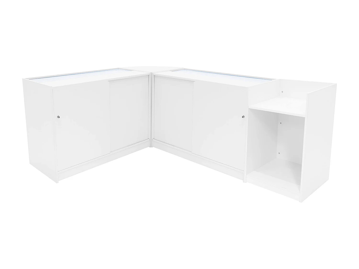 Comptoirs de Vente à LED Ensemble Sagittarius - Blanc LM60, 2 x B1200, TB60