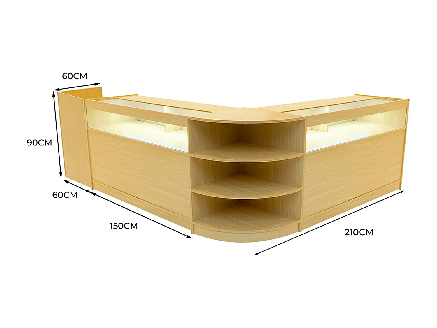 Zestaw oświetlenia sklepowego LED Sagittarius LM60, TB60 i 2 x B1500 - klon