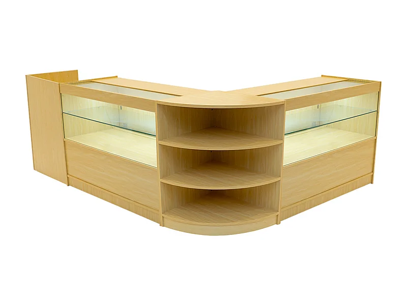 Eclipse LED Winkel Toonbank Set LM60, TB60 & 2 x C1200 - Esdoorn