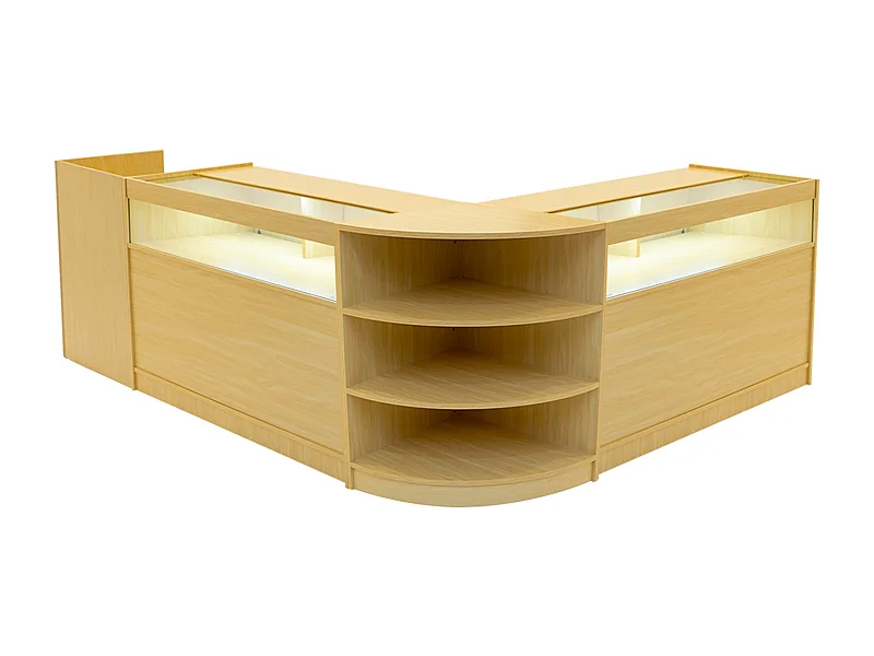 Sagittarius LED Winkel Toonbank Set LM60, TB60 & 2 x B1200 - Esdoorn