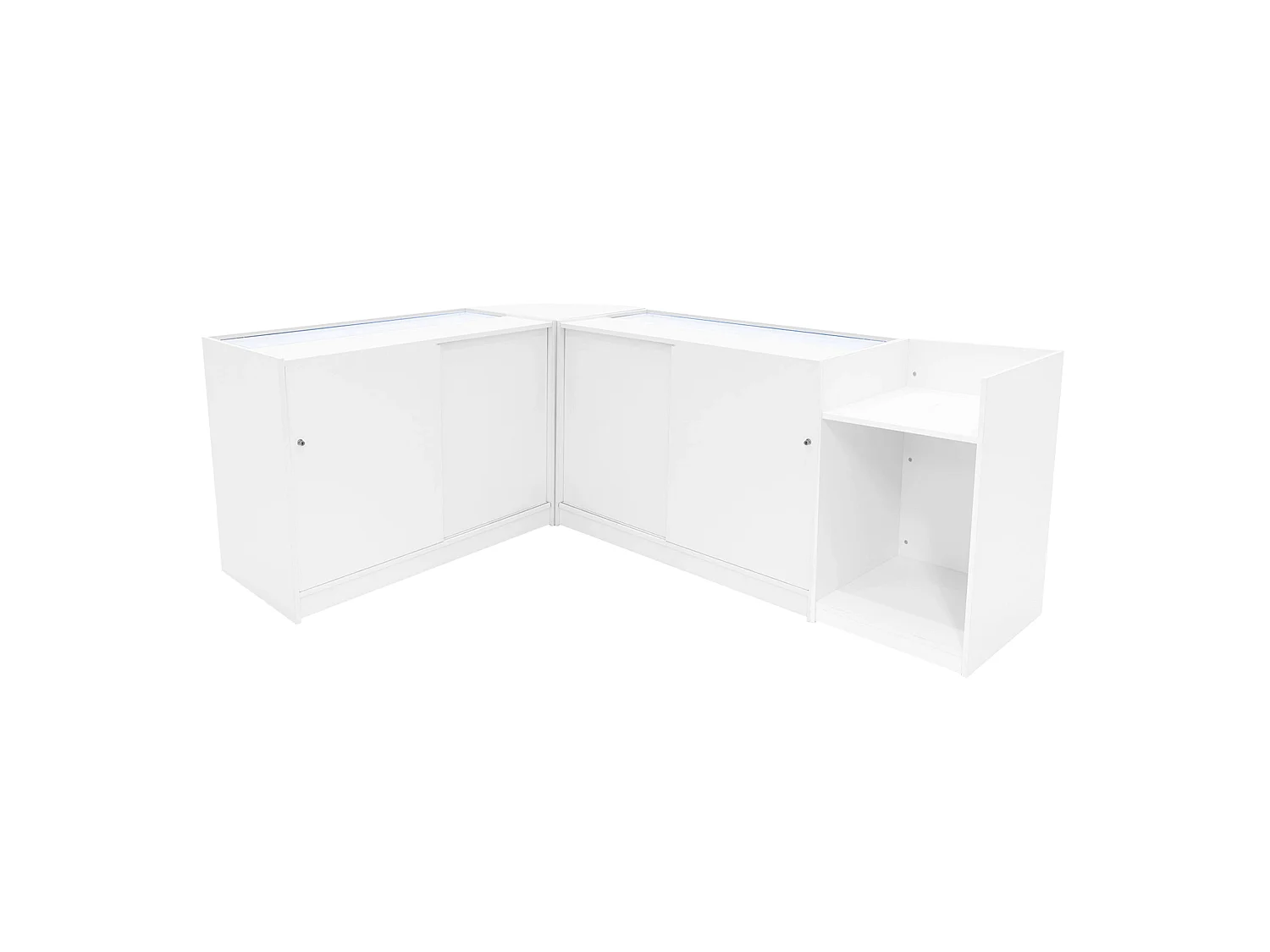 Eclipse LED-myymälätiskisarja LM60, TB60 ja 2 x C1200 - valkoinen