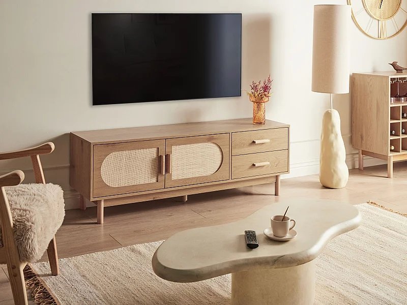 Meuble TV COSTELLO Marron clair