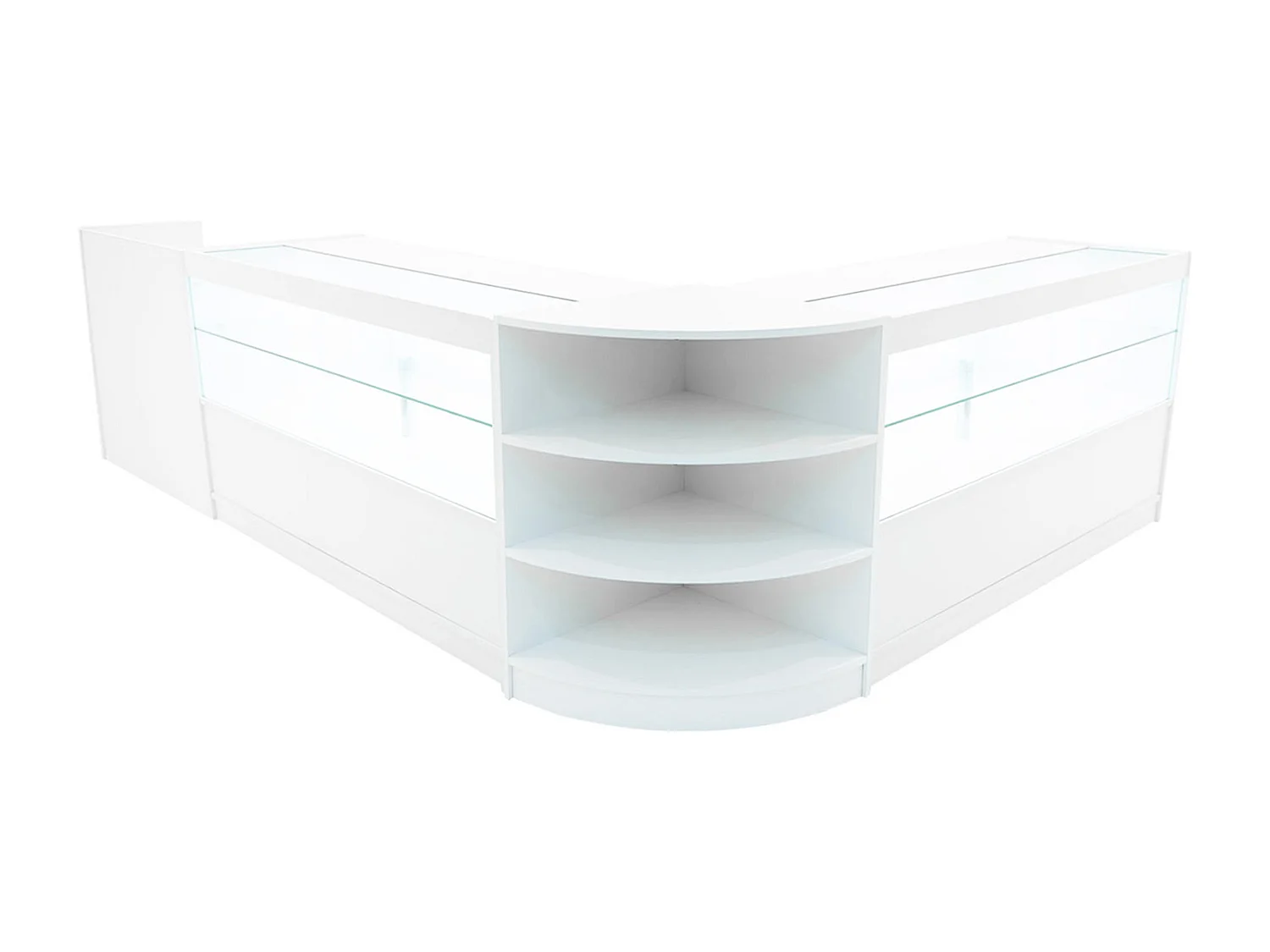 Comptoirs de Vente à LED Ensemble Eclipse - Blanc LM60, 2 x C1500, TB60