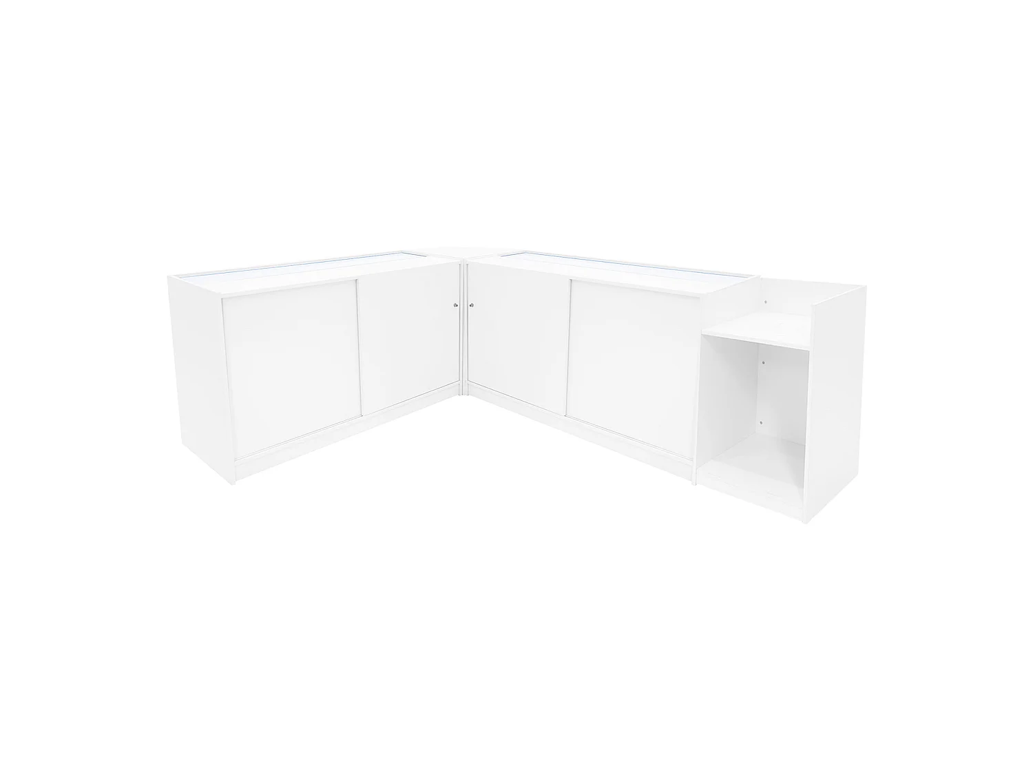 Eclipse LED-myymälätiskisarja LM60, TB60 ja 2 x C1500 - valkoinen