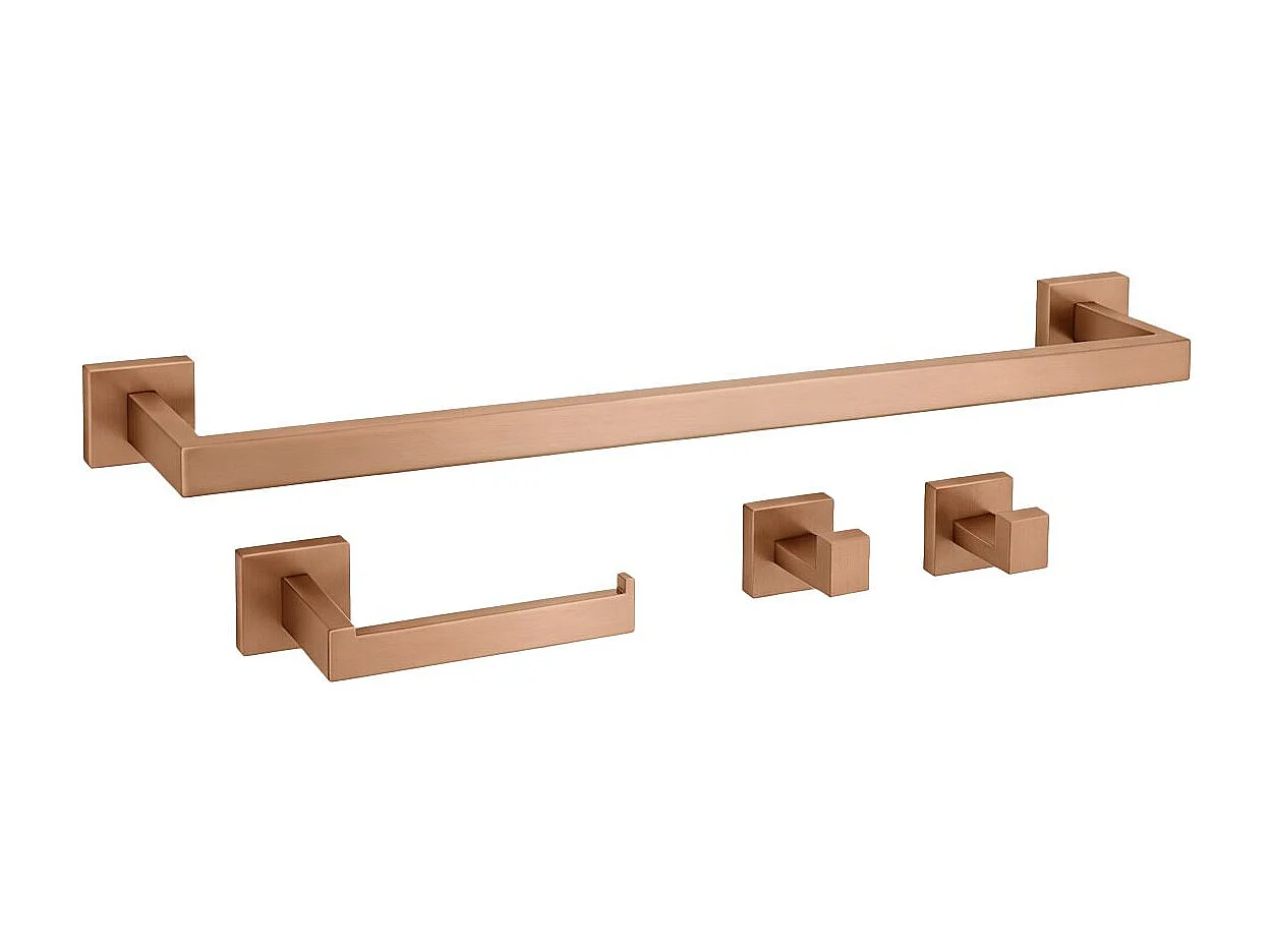 Set Di Grucce Per Il Bagno Rea Rio 4 Pieces Brush Copper