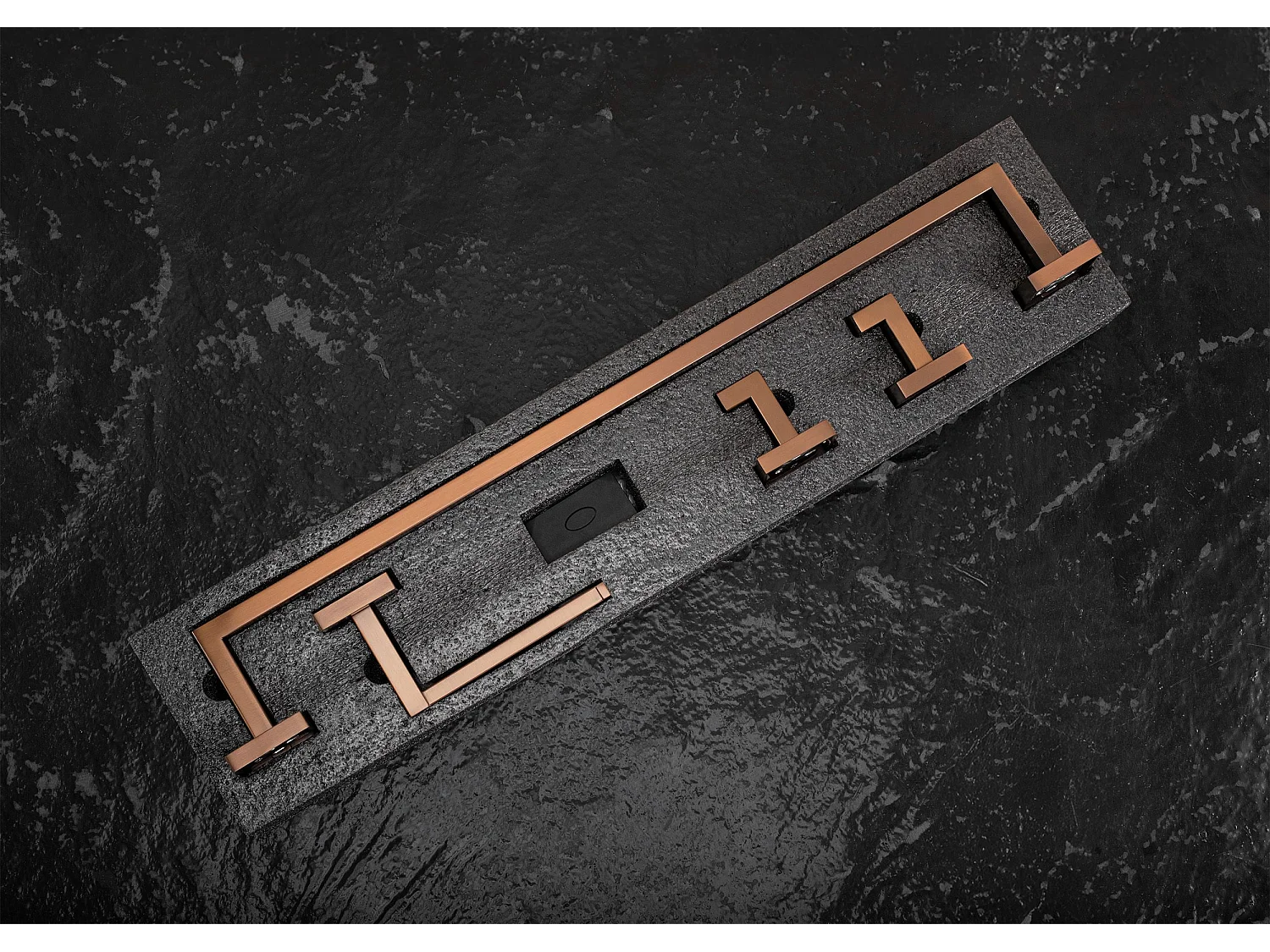 Conjunto De Cabides Para Banheiro Rea Rio 4 Pieces Brush Copper