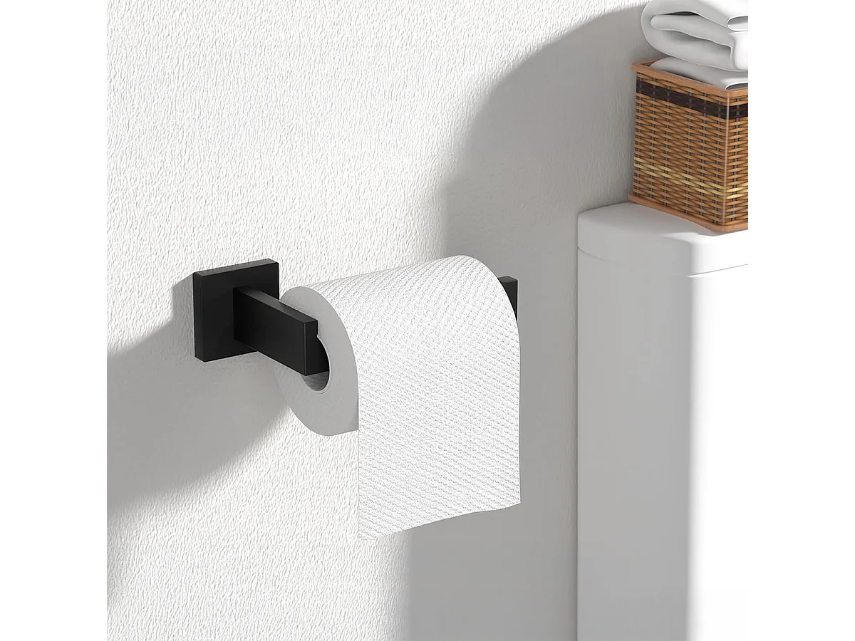 Ensemble De Cintres De Salle De Bain Rea Rio 4 Pieces Black