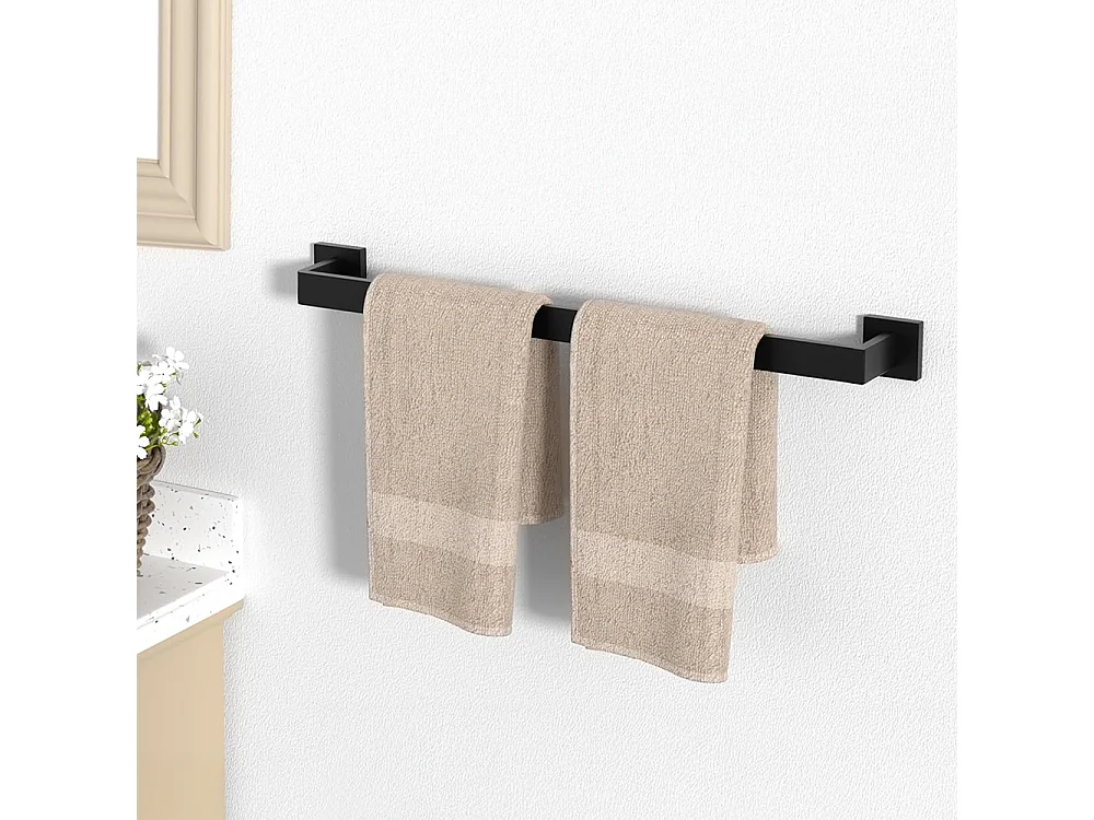 Ensemble De Cintres De Salle De Bain Rea Rio 4 Pieces Black