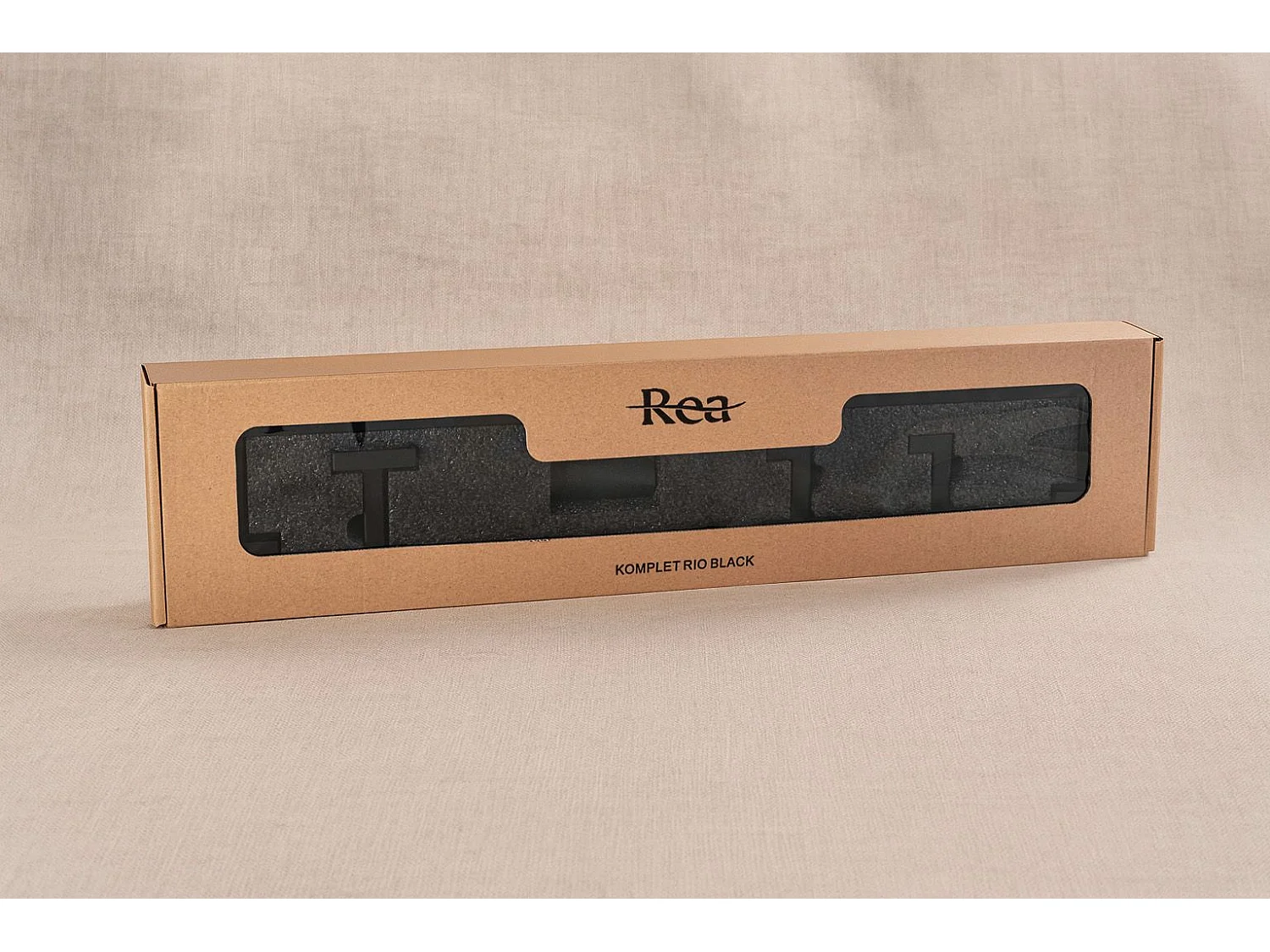 Ensemble De Cintres De Salle De Bain Rea Rio 4 Pieces Black