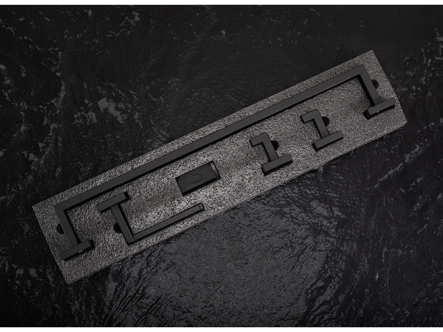 Ensemble De Cintres De Salle De Bain Rea Rio 4 Pieces Black