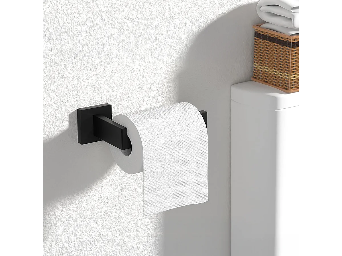 Ensemble De Cintres De Salle De Bain Rea Rio 4 Pieces Black