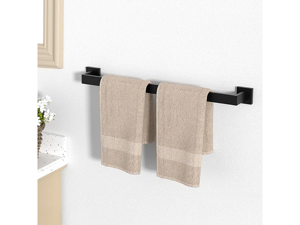 Ensemble De Cintres De Salle De Bain Rea Rio 4 Pieces Black