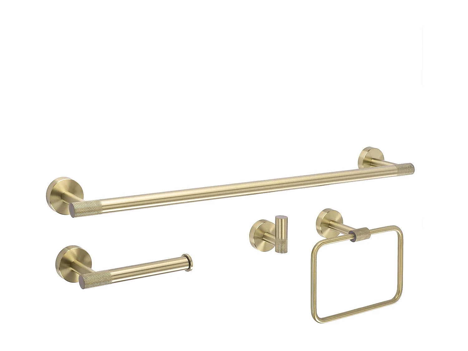 Set Di Grucce Per Il Bagno Rea Grid 4 Pieces Brush Gold