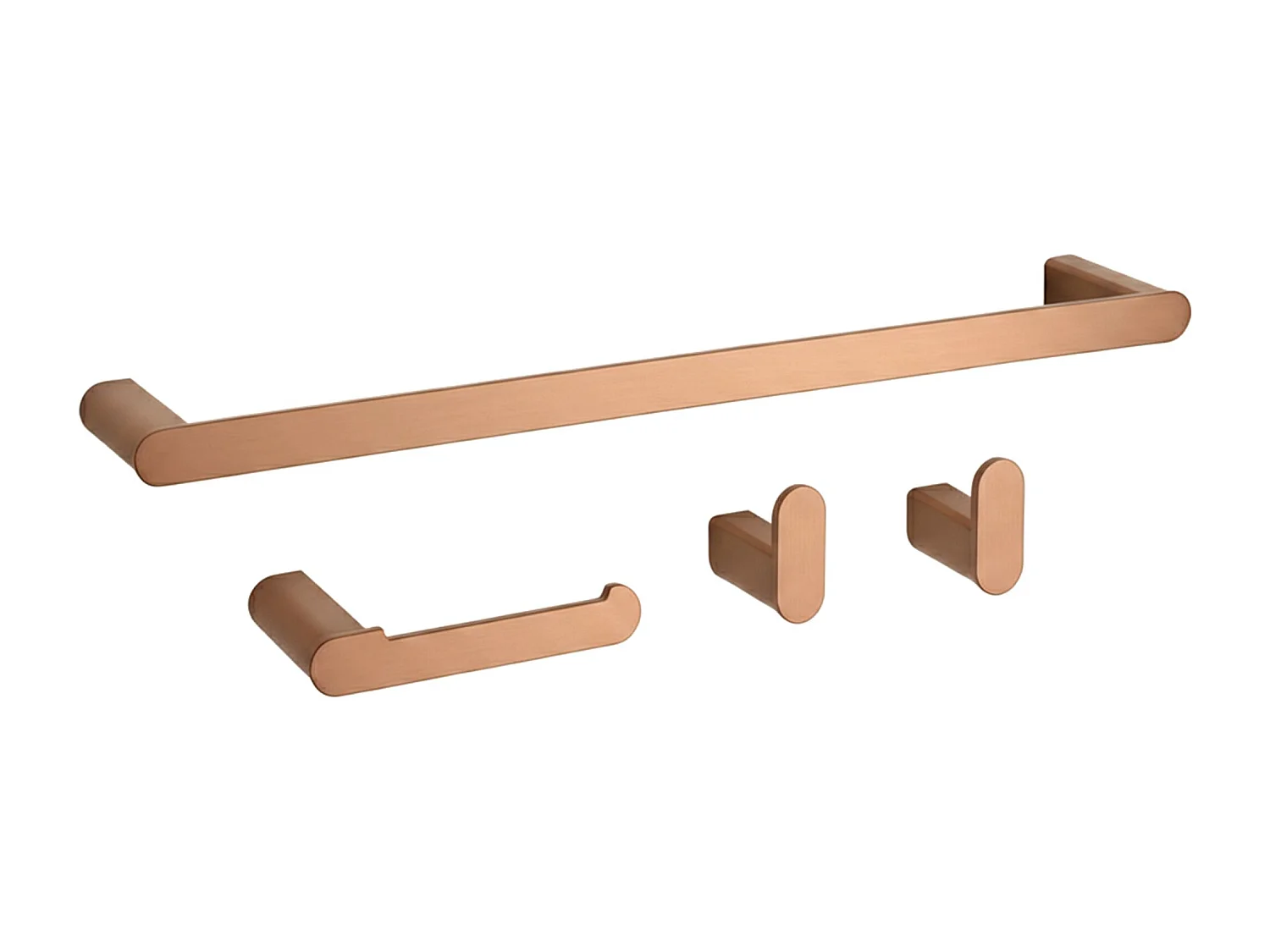 Set Di Grucce Per Il Bagno Rea Mati 4 Pieces Brush Copper