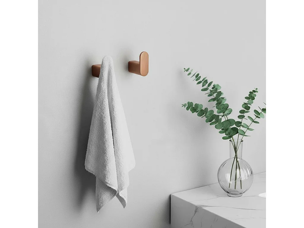 Ensemble De Cintres De Salle De Bain Rea Mati 4 Pieces Brush Copper