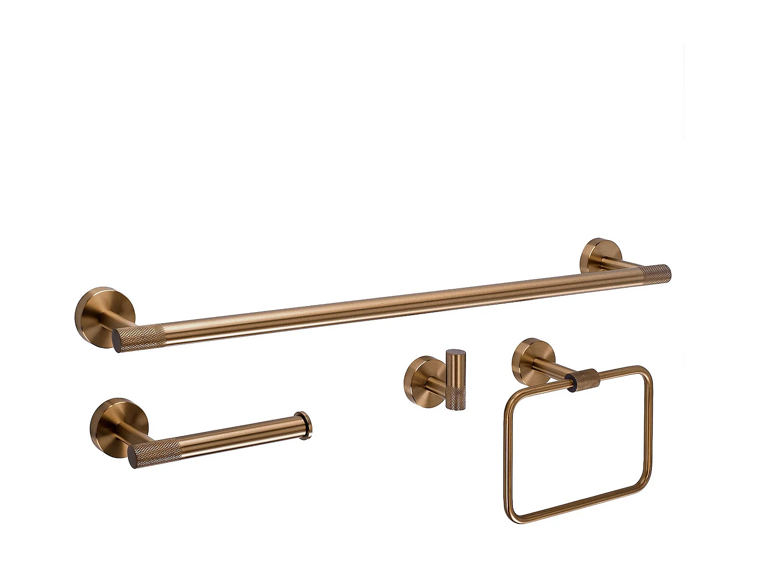 Ensemble De Cintres De Salle De Bain Rea Grid 4 Pieces Brush Copper