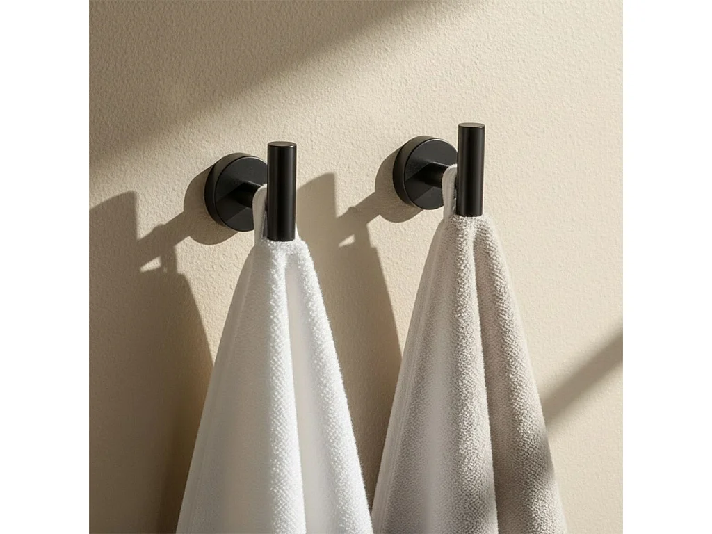 Ensemble De Cintres De Salle De Bain Rea Ari 4 Pieces Black