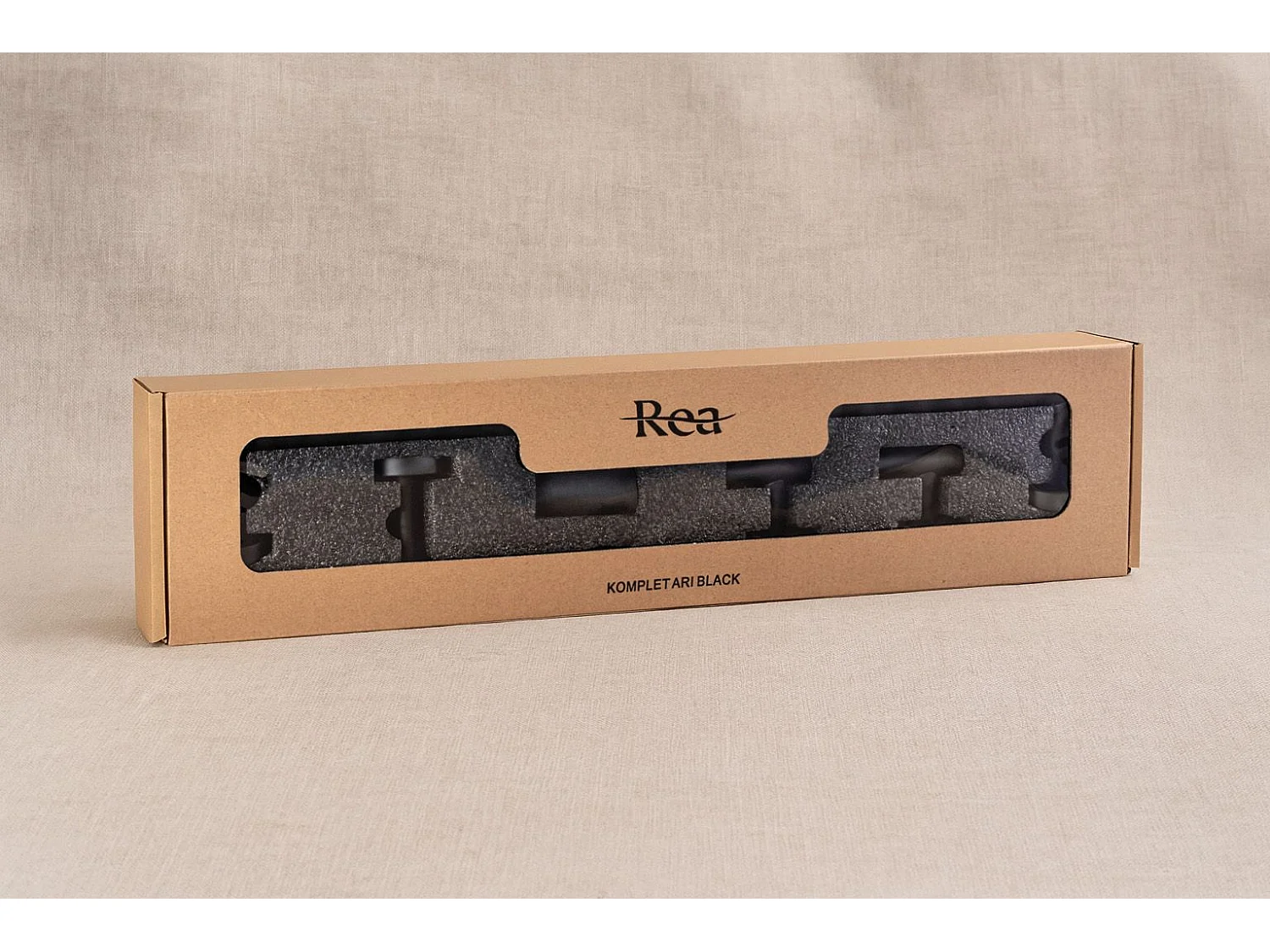 Ensemble De Cintres De Salle De Bain Rea Ari 4 Pieces Black