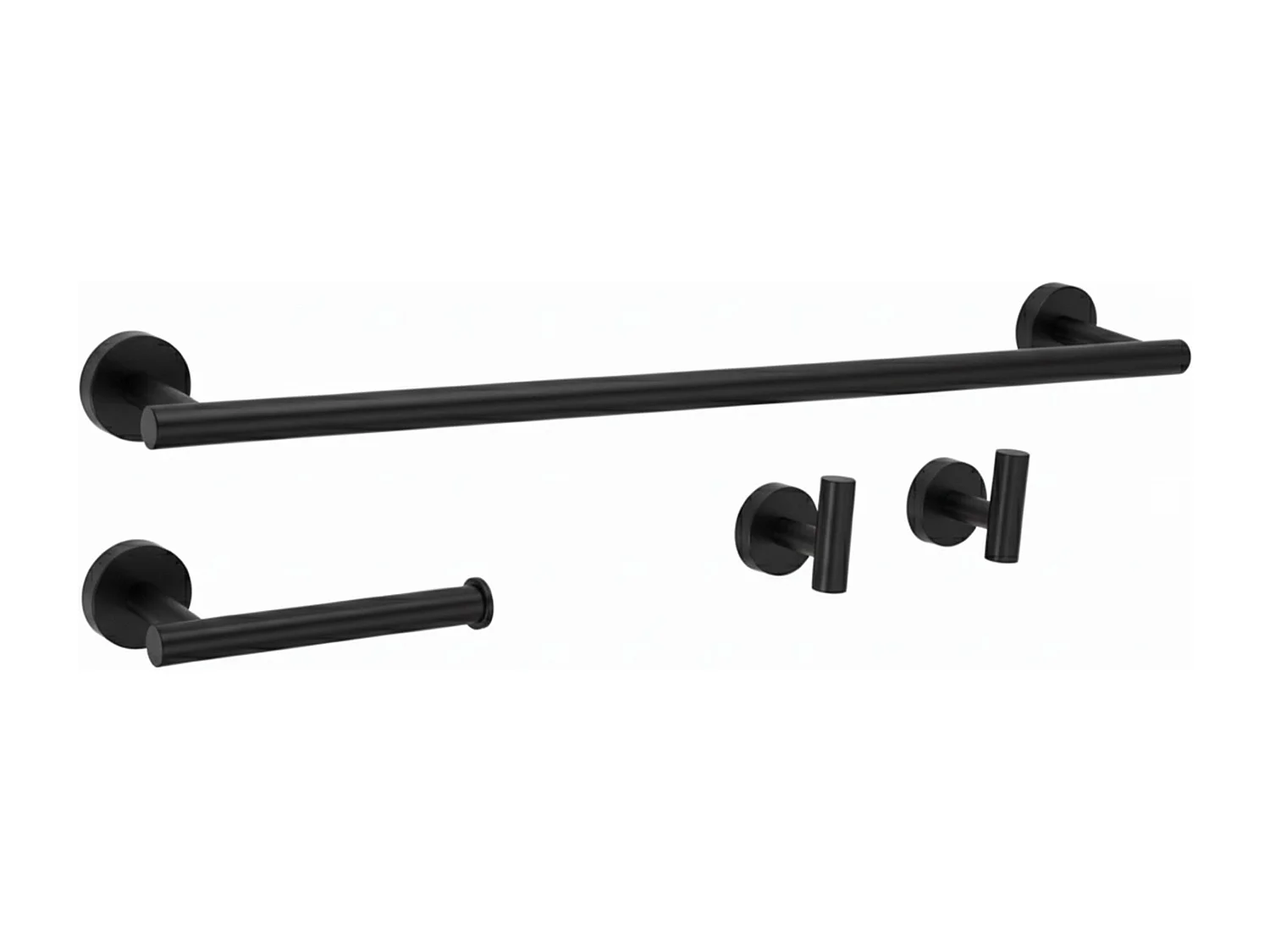 Ensemble De Cintres De Salle De Bain Rea Ari 4 Pieces Black