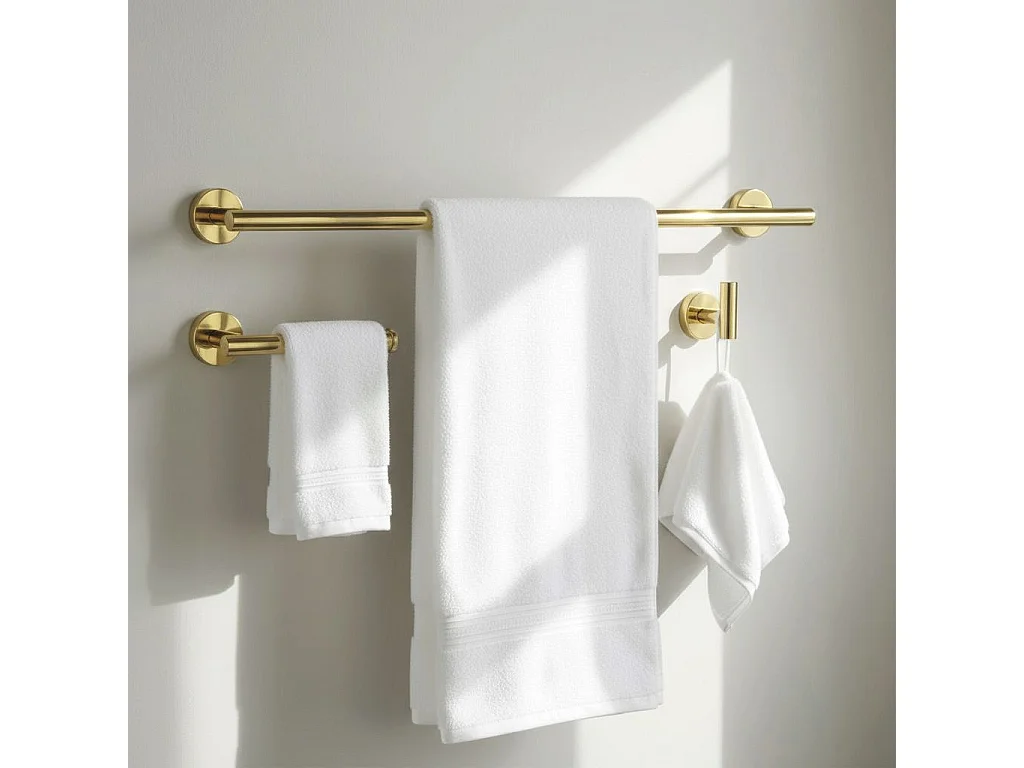 Ensemble De Cintres De Salle De Bain Rea Ari 4 Pieces Gold