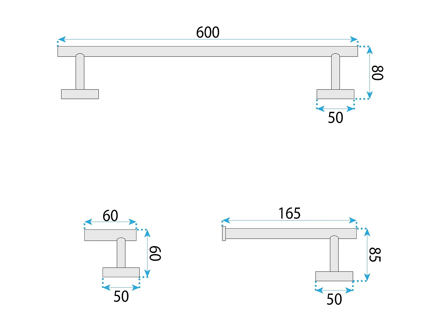 Ensemble De Cintres De Salle De Bain Rea Ari 4 Pieces Gold
