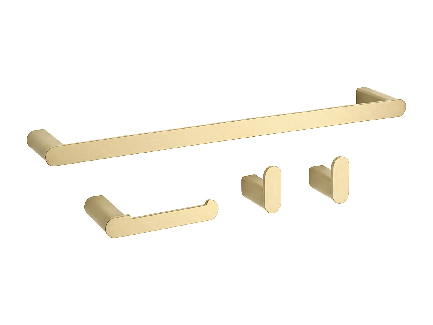 Ensemble De Cintres De Salle De Bain Rea Mati 4 Pieces Brush Gold