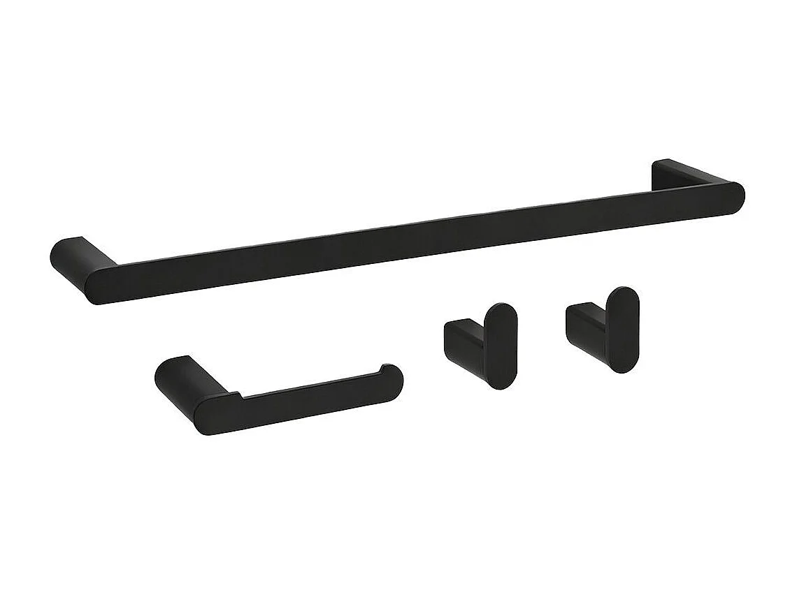 Ensemble De Cintres De Salle De Bain Rea Mati 4 Pieces Black