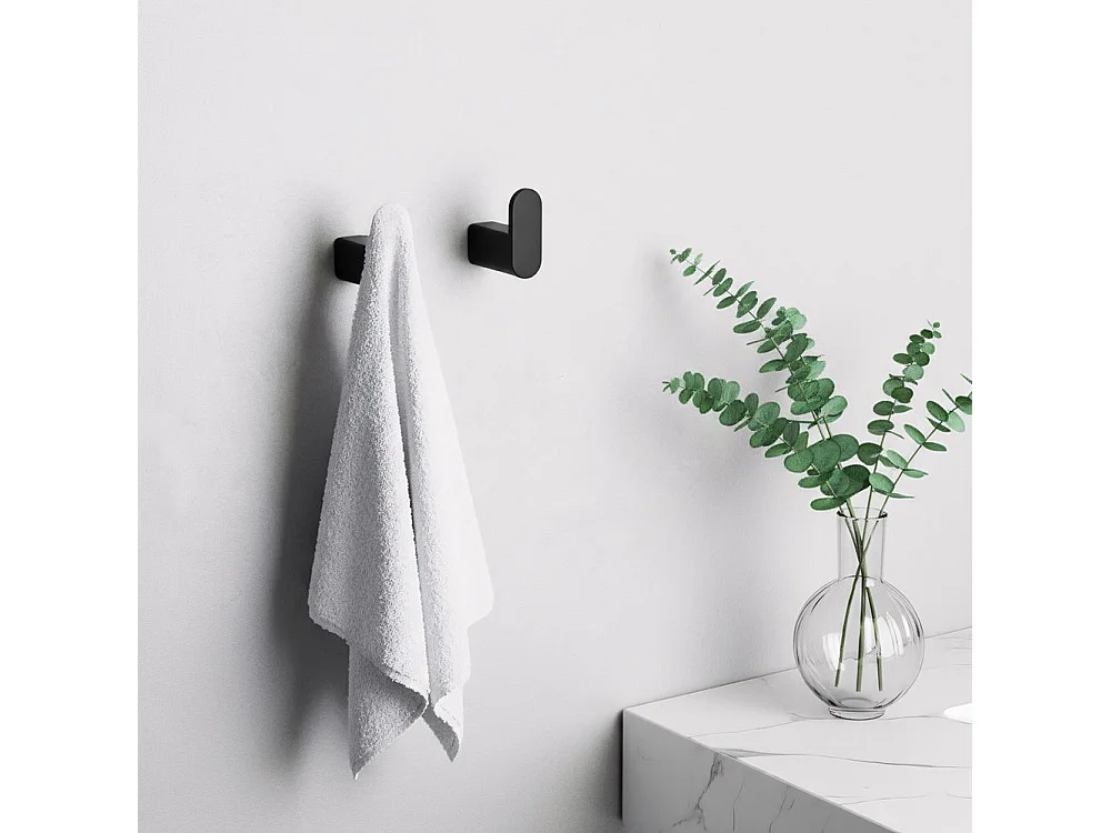 Ensemble De Cintres De Salle De Bain Rea Mati 4 Pieces Black