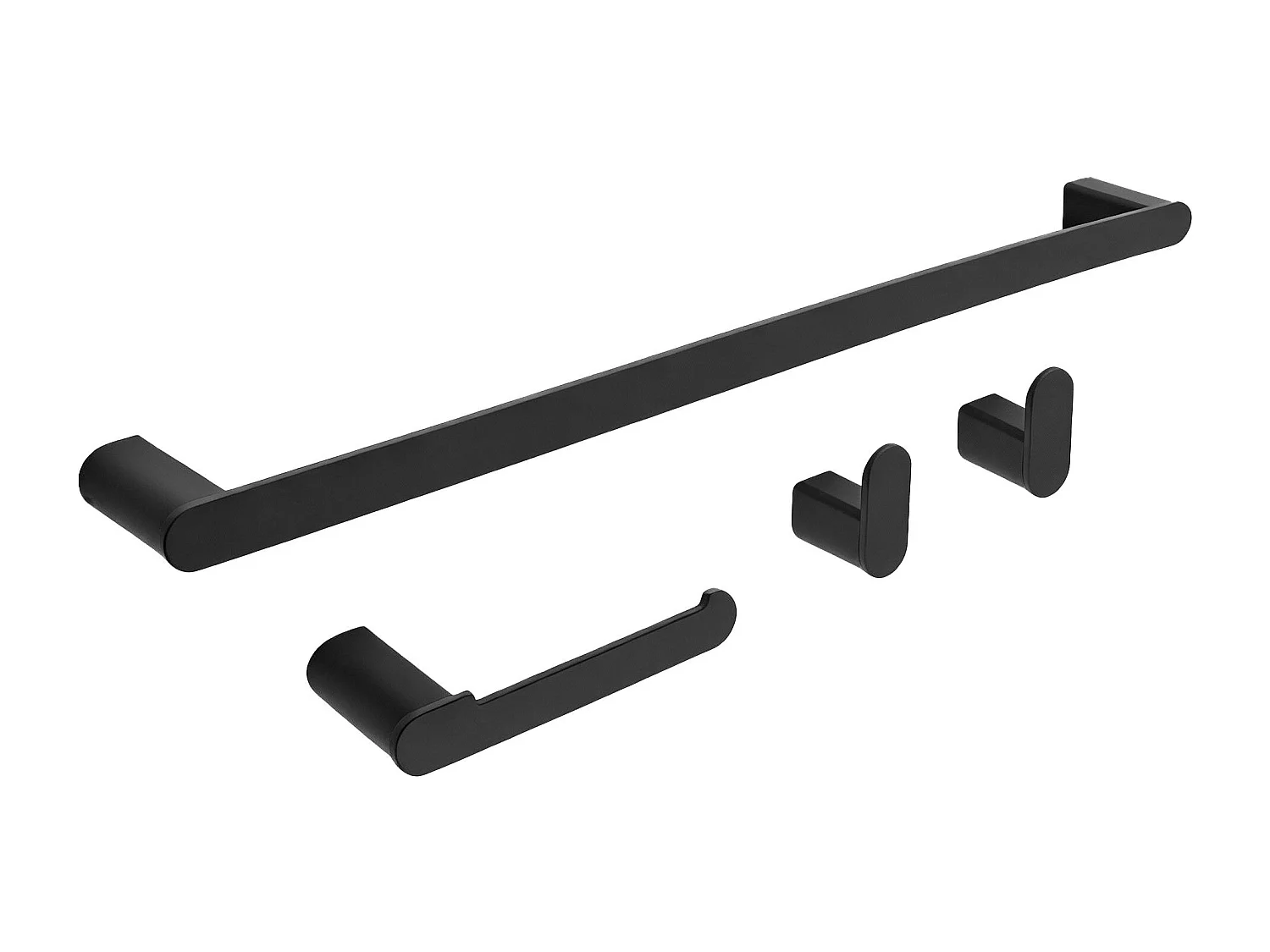 Ensemble De Cintres De Salle De Bain Rea Mati 4 Pieces Black