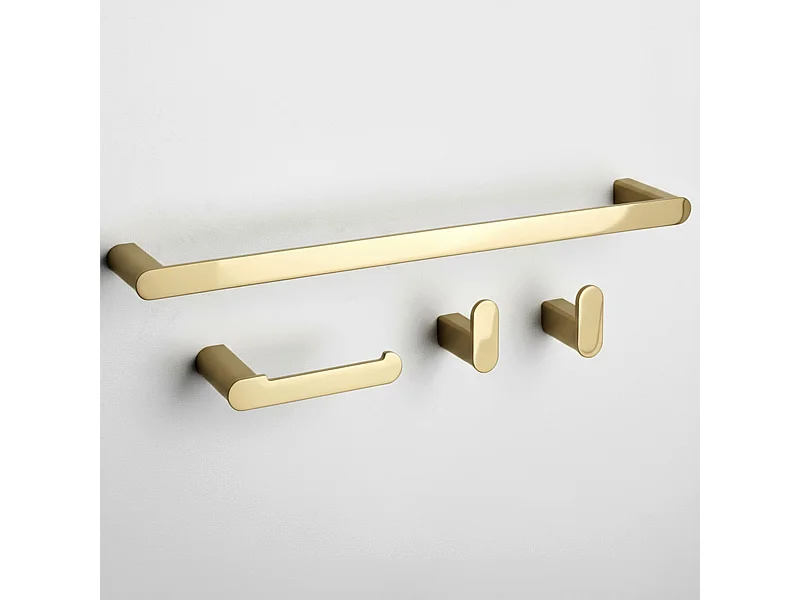 Set Di Grucce Per Il Bagno Rea Mati 4 Pieces Gold