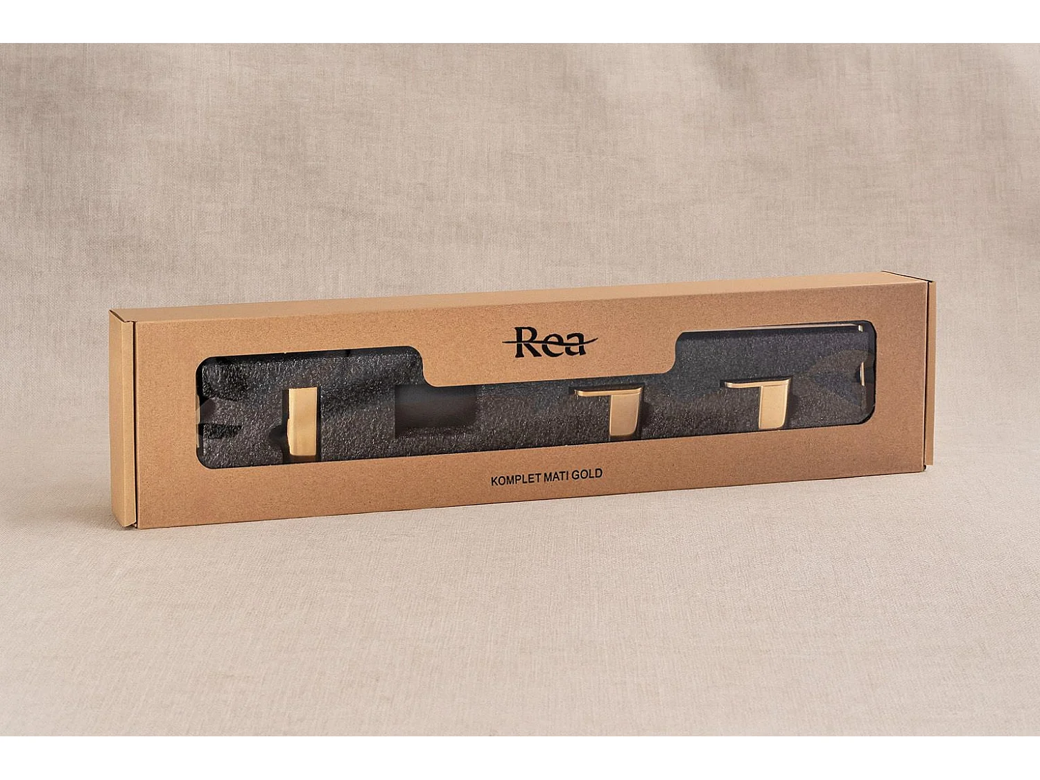 Set Di Grucce Per Il Bagno Rea Mati 4 Pieces Gold