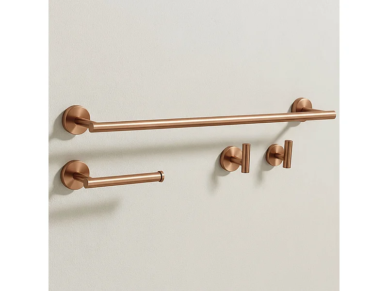 Set Di Grucce Per Il Bagno Rea Ari 4 Pieces Brush Copper