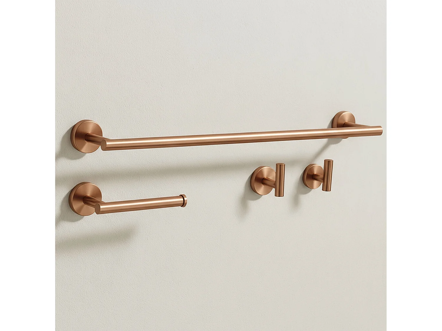 Set Di Grucce Per Il Bagno Rea Ari 4 Pieces Brush Copper